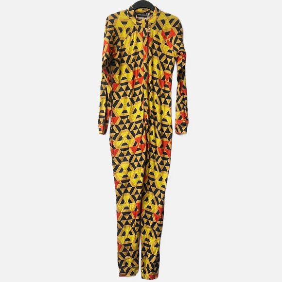 NEW! Wedu By Coreon Du Embroidered Yellow Jumpsuit Size-0( X-Small)